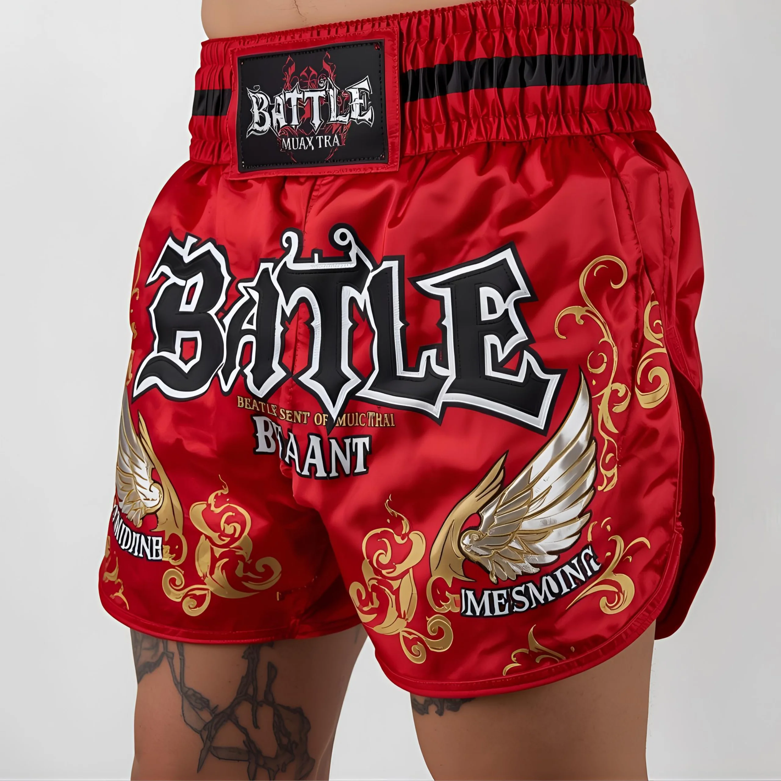 泰拳教室網站-商品示意圖-品牌泰拳褲-紅