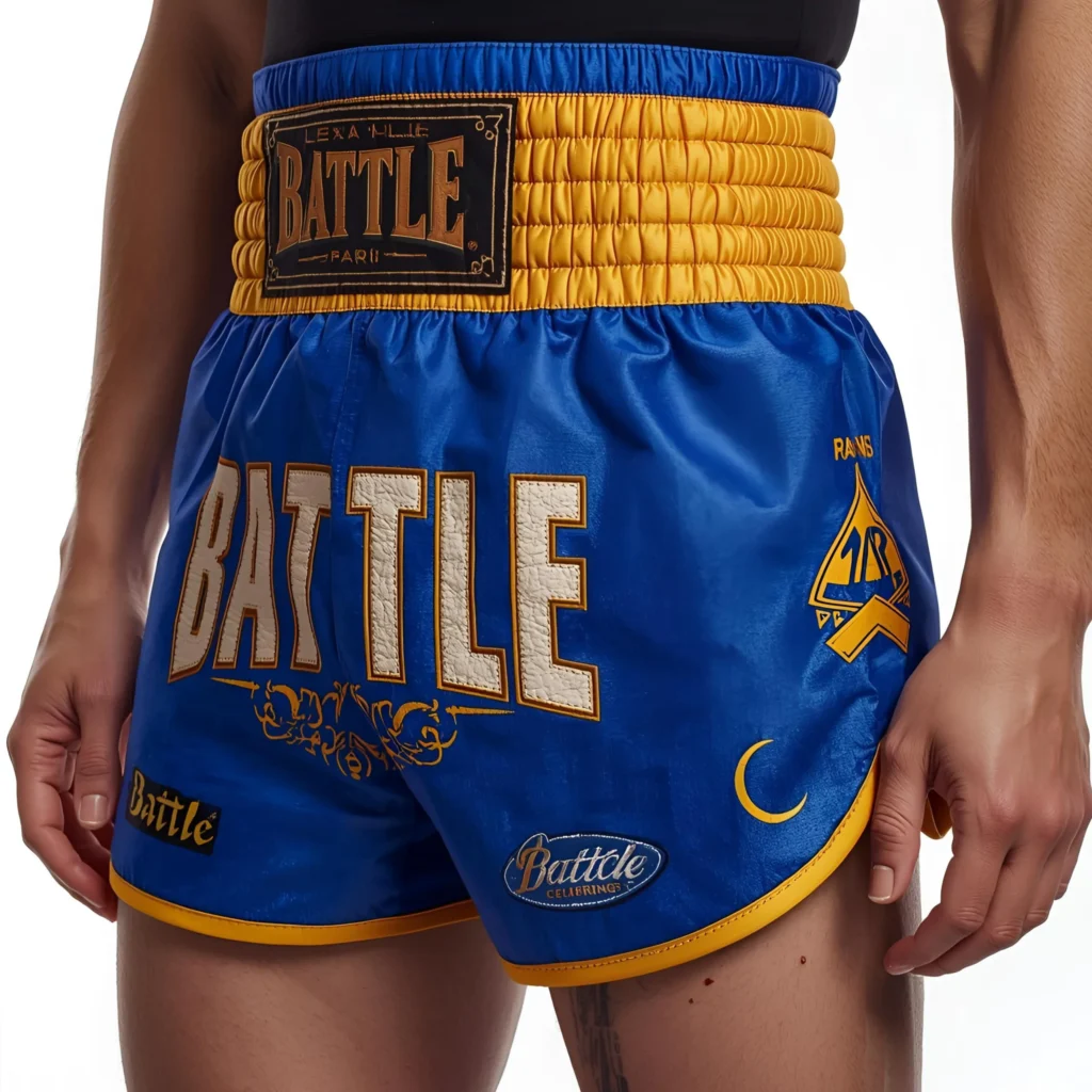 泰拳教室網站-商品示意圖-品牌泰拳褲-藍