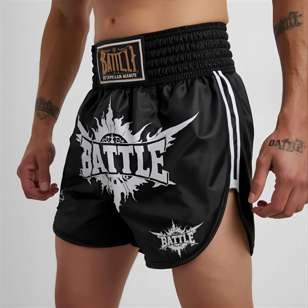 泰拳教室網站-商品示意圖-品牌泰拳褲-黑